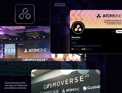 AtomOne logo design blockchain branding crypto graphic design logo ui web3
