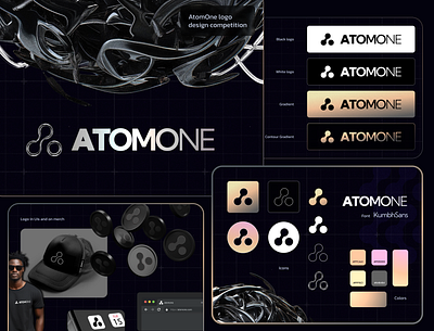 AtomOne logo design blockchain branding crypto design illustration logo ui ui design uiux webdesign