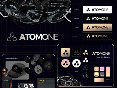 AtomOne logo design blockchain branding crypto design illustration logo ui ui design uiux webdesign
