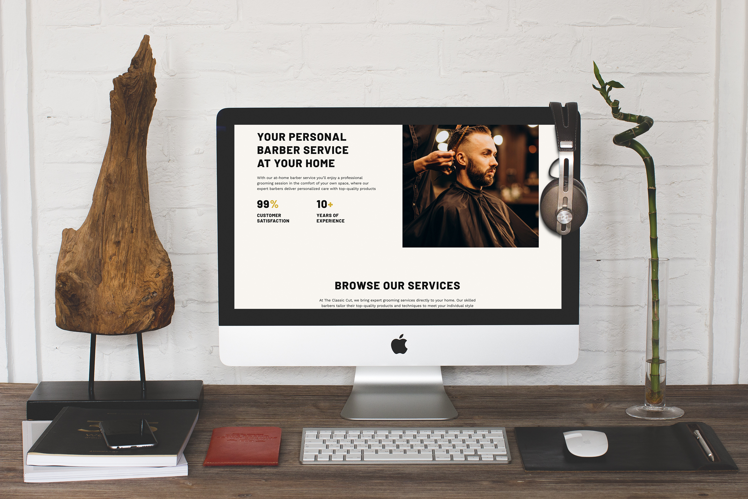 The Classic Cut Landing Page barber shop graphic design landing page ui ux web design