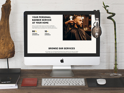 The Classic Cut Landing Page barber shop graphic design landing page ui ux web design