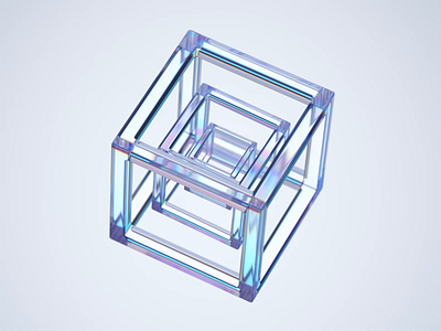 Cube 3d abstract animation background blender branding cube design futuristic geometric glass identity loop minimal render rotating shapes technology