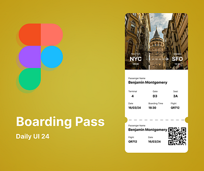 Daily UI #024: Boarding Pass app boarding pass dailyui design figma ui uiux ux