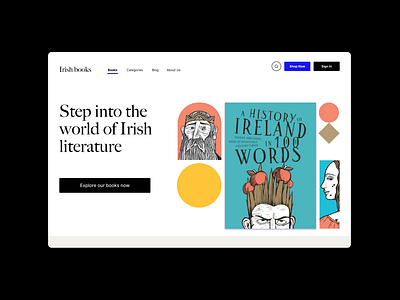 DailyUI #003: Landing Page books dailyui design homepage landing page ui