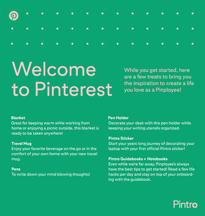 Welcome to Pinterest Swag 2021 branding design graphic design printed materials