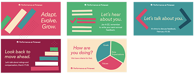 Pinterest Performance Management Slack Posts 2021 branding communications design graphic design