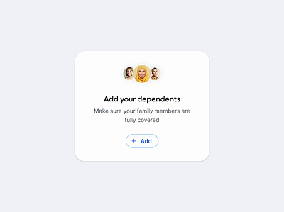 Dependents card detail animation card components dependents design system detail health insurance ui