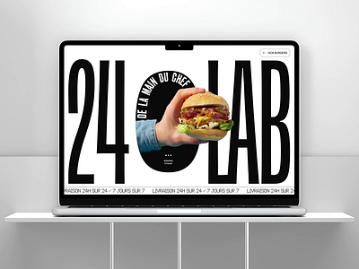 24LAB - Website Loader bold branding food hero homepage layout loader loading minimal typography ui ui design website