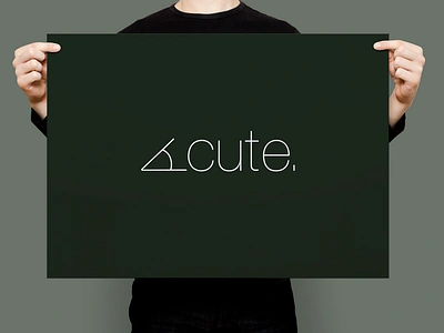 Acute | Typographical Poster graphics letters maths poster sans serif shape simple text typography word