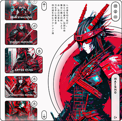 Futuristic Anime Cyberpunk Interface anime animeinterface animestyle branding cyberpunk cyberpunkart cyberpunkdesign design digital product digitalart figma game gamedesign gameui gaming graphic design interfacedesign interfaces ui uiuxdesign