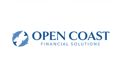 Open Coast branding dolphin finance fintech illustration