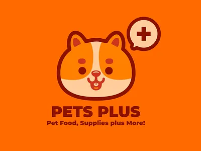 Pets Plus Logo Design animal animals art branding character concept cute design digital graphic design hamster illustration logo logo concept pet pets pets plus plus vector vector design