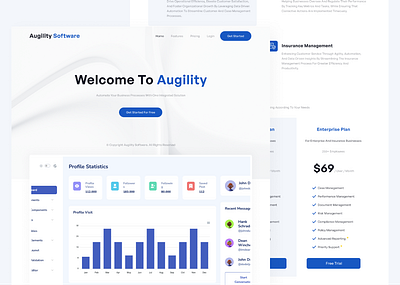 Minimalist Simple Landing Page for Management Software design landing page landing page design management management software minimal minimalist minimalist simple page page design simple simple minimalist software ui ui design uiux ux ux design web web design