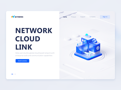 Network cloud link-网络云链接 3d c4d design illustration illustrations network originality 科技 网络云链接