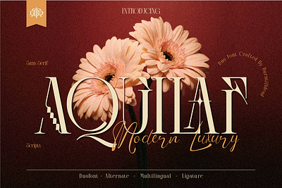 Aquilaf - Duo Font aesthetic classy duo font elegant font design font style luxury modern script serif