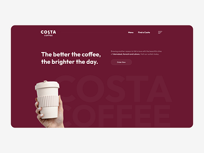 Website Banner Section Concepts for Costa Coffee. ☕️ design figma freelancer ui ux web design