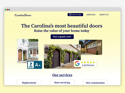 CarolinaDoors branding graphic design ui