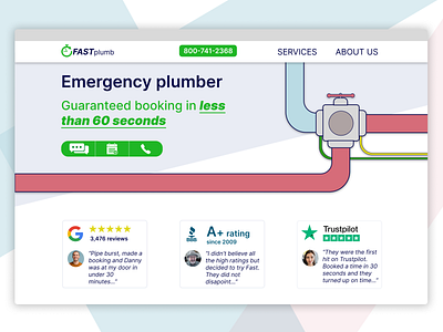 FASTplumb branding graphic design logo ui