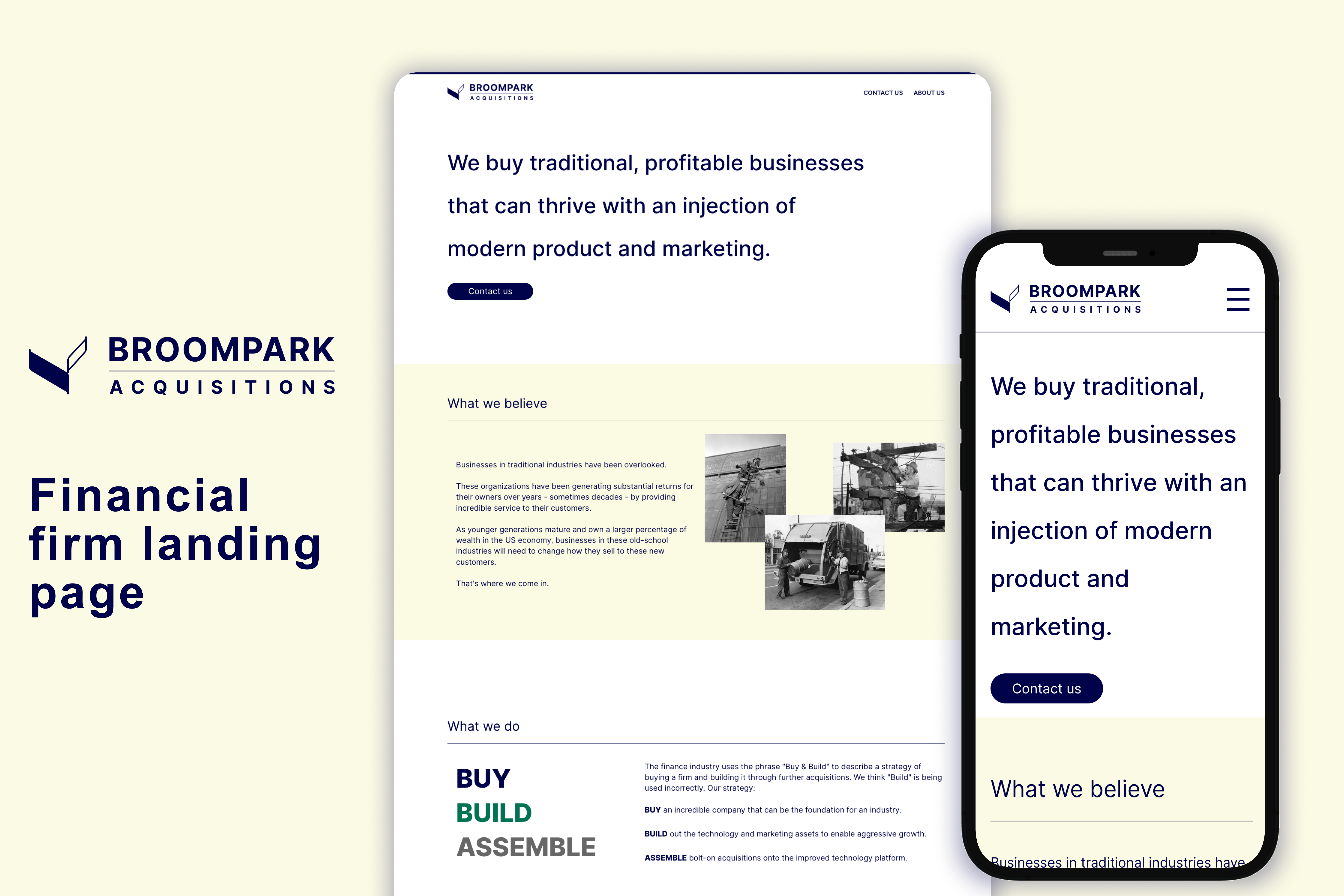 Broompark Acquisitions branding graphic design logo ui