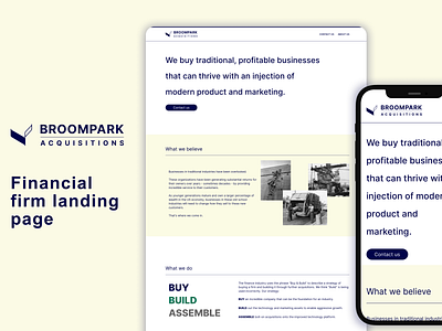 Broompark Acquisitions branding graphic design logo ui