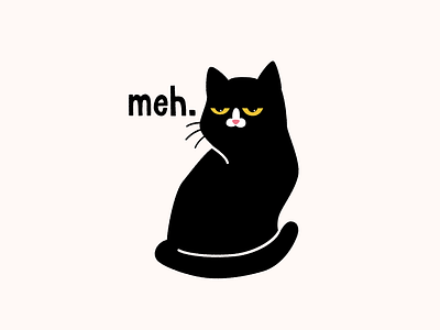 meh cat cat illustration