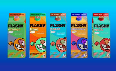 FLASHY Beverage Packaging beverage branding carton design packaging design
