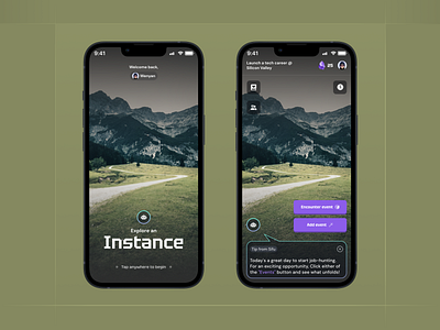 Instance: Splash & Homescreen design figma game mobile product ui