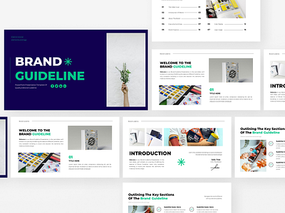 Brand Guideline - Presentation Template brand brand guideline branding graphic design minimalist modern ppt pptx presentation template presentation