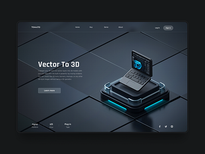 Vector To 3D web design 3d branding design illustration ui vector web