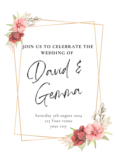 Wedding Invitation canva graphic design