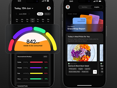 Snacc - Nutrition App app darkmode nutrition app responsive ui