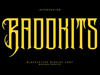 Raddkits Blackletter Display Font branding font fonts graphic design logo nostalgic