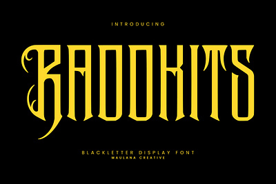 Raddkits Blackletter Display Font branding font fonts graphic design logo nostalgic