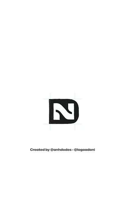 Iconic modern DN ND typography logo for sale anhdodes branding design illustration logo logo design logo designer logodesign minimalist logo minimalist logo design ui