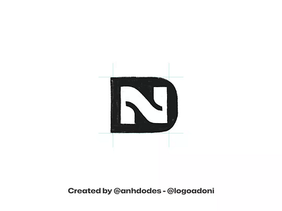 Iconic modern DN ND typography logo for sale anhdodes branding design illustration logo logo design logo designer logodesign minimalist logo minimalist logo design ui