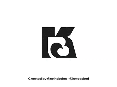 Abstract BK KB lettering typography monogram logo for sale 3d anhdodes animation branding design graphic design illustration logo logo design logo designer logodesign minimalist logo minimalist logo design motion graphics ui