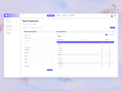 EMP Material - Dashboard App app dashboard dashboard app data dekstop dekstop app material monitoring dashboard page subpages table data tables tabs ui user experience user interface ux visual exploration web dashboard web design