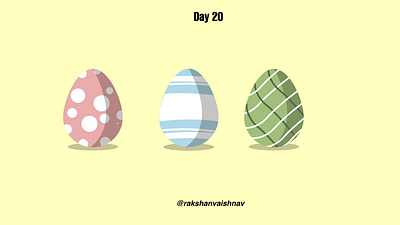 Day 20 of the Daily flat design challenge on decorative eggs challenge colorful decoration design egg flat design illustration illustrator