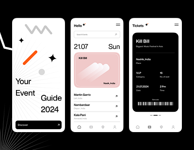 Event App app boost concept design event mobile playful ui ux