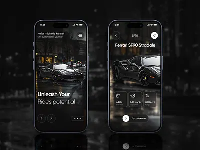 Car Customization App UI/UX Design | Personalize Your Ride 3dvisualization appdesign autoenthusiasts carcustomizationapp cardesign carmodifications intuitivedesign mobileappdesign realtimepreview uiinspiration uiuxdesign userfriendly uxdesign vehiclecustomization