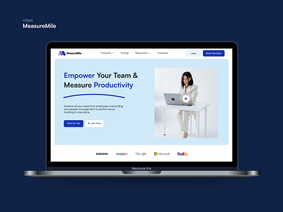 MeasureMile - HR Management System employeeperformance hr hrms landingpage payroll ui uidesign