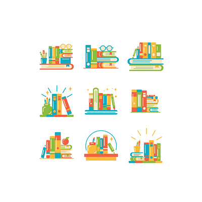 School Equipment - Education Icon Set book design education flat flatdesign flaticon icon iconcollection icondesign iconset office officetools pencil school schoolequipment schooltools tools