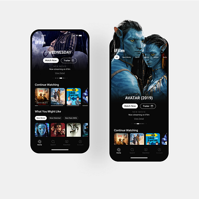 iFilm - Streaming movie apps design graphic design mobile movie ticket ui ui ux ui ux designer ux