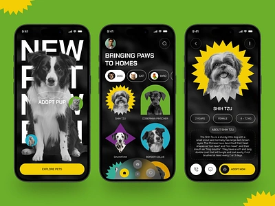 PetMate - Pet Adoption App adoption app design app ui application cat design dog graphic design ios mobile app pet adoption pet adoption app pet app pet care pet shop pet store pets ui ux veterinary