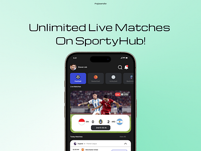 Mobile Apps Sporty aplication apps badminton basketball cup football homepage live login mobile mockup register sporty streaming udesign uidesign uiux uiuxdesign uxdesign volley