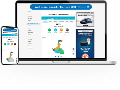 Hindustan Times - elections elections mobile design ui web design