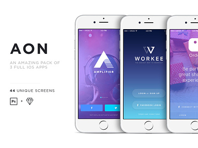 AON - a pack of 3 beautiful iOS apps