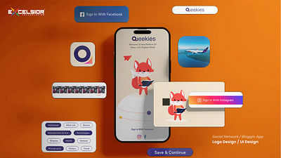 Transforming Digital Expression with Queekies 3d android android app app design application blog blogger blogging app branding graphic design logo motion graphics ui uiux website design