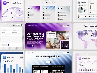 SaaS Fintech Startup Full Project Design automation chart data design finance fintech framer landing page saas sales startup uxui web design web page web ui webflow website website design wordpress workflow