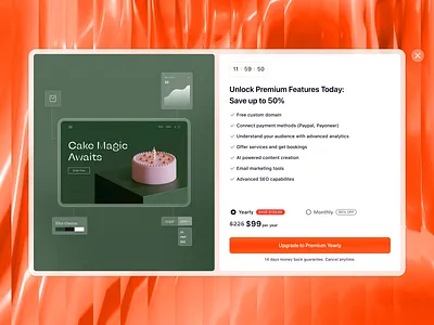 Upgrade Flow Banner for Website Builder (plus 9 insights) banner design banner ui design analytics marketing design product design ui design upgrade banner upgrade flow upgrade flow banner ux design ux ui design website builder